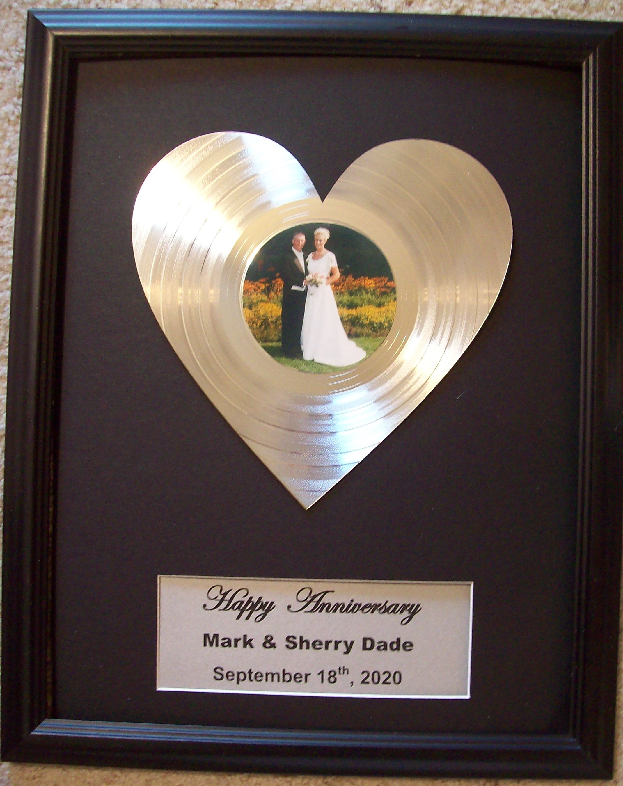 Image for Heart Shaped Platinum/Silver LP size Record